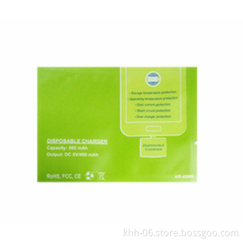 2016 New design custom printing 3 side sealed disposable charger small plastic packaging bag